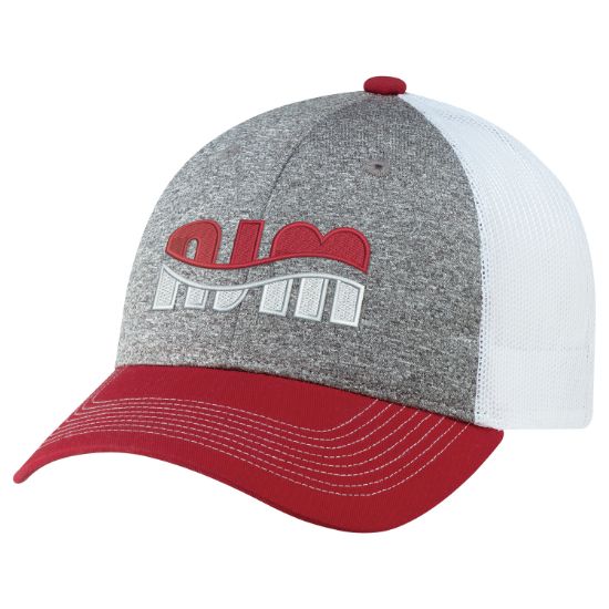 Picture of AJM - 4G645M - Cotton Drill / Polyester Heather / Polyester Mesh Cap