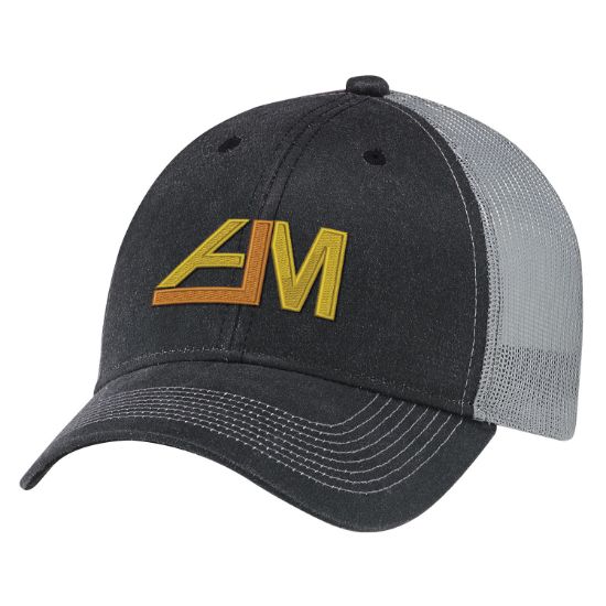 Picture of AJM - 7L647M - Weathered Polycotton / Soft Polyester Mesh Cap