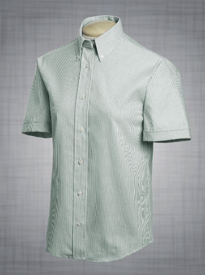 Picture of Forsyth - C114 - Ladies Short Sleeve Classic Striped Oxford Shirt