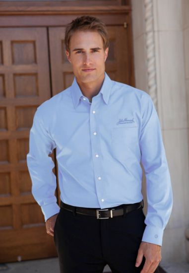 Picture of Forsyth - 1515-111 - Men's Point Collar Shirt in Light Blue