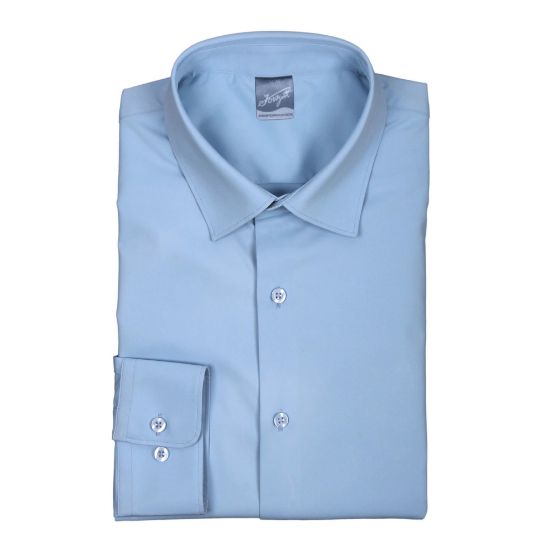 Picture of Forsyth - 14020 - Men's Long Sleeve Stretch Solid Shirt in Sky