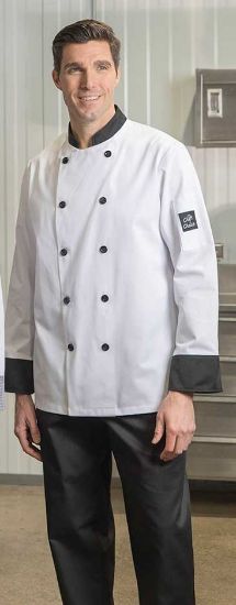 Picture of Premium Uniforms - 5370 - Chef Coat with Contrast Trim