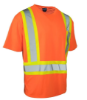 Picture of Forcefield - 022-SXCBEOR - Ultrasoft Hi-Viz Crew Neck Short Sleeve Safety T-Shirt with Chest Pocket