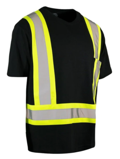 Picture of Forcefield - 022-SXCBEBK - Ultrasoft Hi-Viz Crew Neck Short Sleeve T-Shirt with Chest Pocket