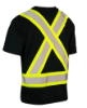 Picture of Forcefield - 022-SXCBEBK - Ultrasoft Hi-Viz Crew Neck Short Sleeve T-Shirt with Chest Pocket