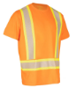 Picture of Forcefield - 022-SEGCBEOR - Athletic Fit Hi-Viz Crew Neck Short Sleeve Safety T-Shirt with Segmented Reflective Tape