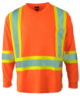 Picture of Forcefield - 022-BEPCSALS - Hi-Viz V-Neck Long Sleeve Safety T-Shirt