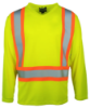 Picture of Forcefield - 022-BEPCSALYLS - Hi-Viz V-Neck Long Sleeve Safety T-Shirt