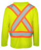 Picture of Forcefield - 022-BEPCSALYLS - Hi-Viz V-Neck Long Sleeve Safety T-Shirt