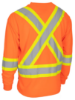 Picture of Forcefield - Hi Vis Crew Neck Long Sleeve Safety Tee with Chest Pocket