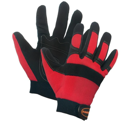 Picture of Forcefield - 015-GG100 - Red Spandex Padded Palm Mechanic's Glove