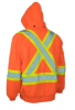 Picture of Forcefield - 024-P844OR - Deluxe Hi-Viz Safety Hoodie with Detachable Hood