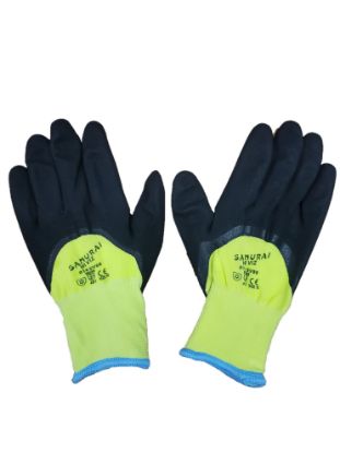 Picture of Forcefield - 014-SV88 - Samurai Hi-Viz - Insulated 3/4 Nitrile Coated High Performance Work Gloves