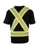 Picture of Forcefield - 022-CBECSABK - Hi Vis Crew Neck Short Sleeve Safety Tee Shirt with Chest Pocket