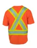 Picture of Forcefield - 022-CBECSABK - Hi Vis Crew Neck Short Sleeve Safety Tee Shirt with Chest Pocket