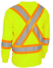 Picture of Forcefield - Hi Vis Crew Neck Long Sleeve Safety Tee with Chest Pocket