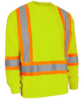 Picture of Forcefield - Hi Vis Crew Neck Long Sleeve Safety Tee with Chest Pocket