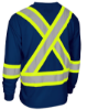 Picture of Forcefield - Hi Vis Crew Neck Long Sleeve Safety Tee with Chest Pocket