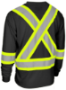 Picture of Forcefield - Hi Vis Crew Neck Long Sleeve Safety Tee with Chest Pocket