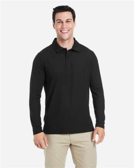 Picture of Core 365 - Mens Fusion ChromaSoft™ Long Sleeve Pique Polo