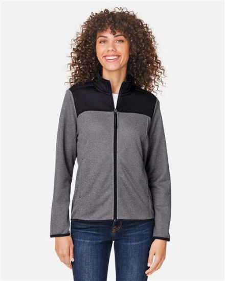 Picture of Core 365 - Womens Venture Heathered Stripe Hybrid Jacket