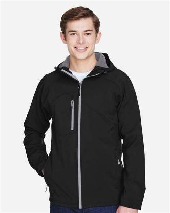 Picture of North End - Mens Prospect Two-Layer Fleece Bonded Soft Shell Hooded Jacket