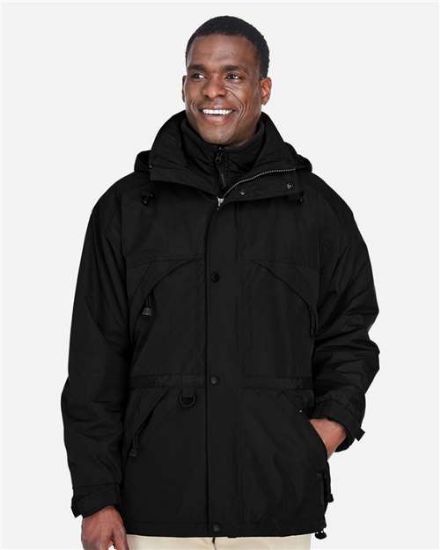 Picture of North End - Mens 3-in-1 Parka with Dobby Trim
