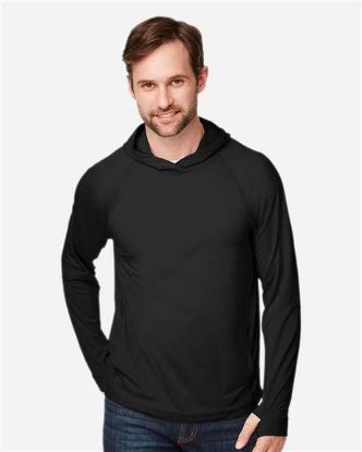 Picture of North End - Unisex JAQ Stretch Performance Hooded Long Sleeve T-Shirt