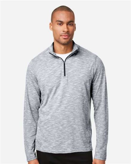 Picture of North End - Mens Eclipse Jacquard Quarter-Zip Pullover