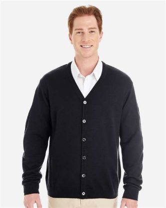 Picture of Harriton - Mens Pilbloc™ V-Neck Button Cardigan Sweater