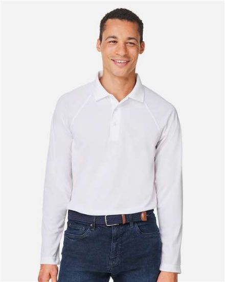 Picture of Harriton - Mens Charge Snag and Soil Protect Long Sleeve Polo