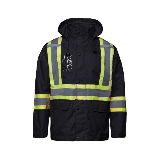 Picture of L01205 - STORM - Full Length HI-VIZ Raincoat with Detachable Hood