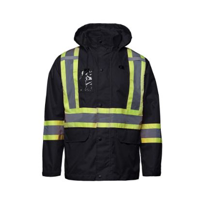 Picture of L01205 - STORM - Full Length HI-VIZ Raincoat with Detachable Hood