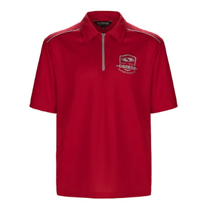 Picture of GS322 Custom Polo shirt with 1/4 zip placket, reflective piping detail & self collar