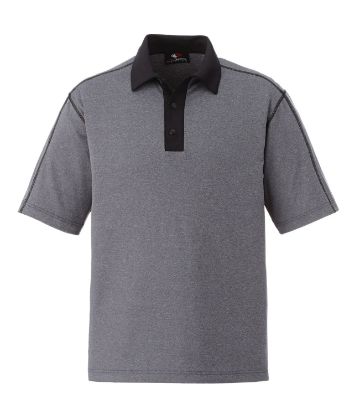 Picture of GS283 Custom Polo shirt with snap closure, contrast flat lock stitching detail & self collar