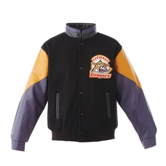 Picture of JK475 Custom Melton leather varsity jacket