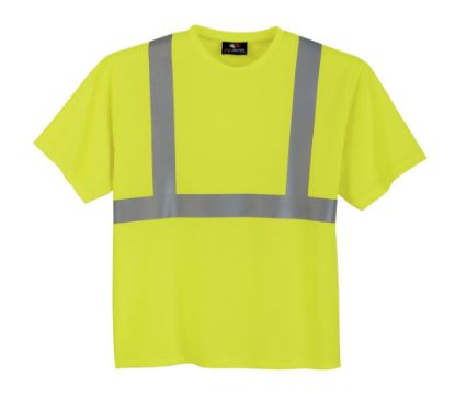 Picture of TS126R Custom Hi-vis crew neck pullover short sleeve t-shirt with 3M reflective tape