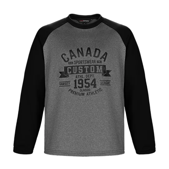 Picture of PO214 Custom Two-toned crew neck pullover with raglan sleeve