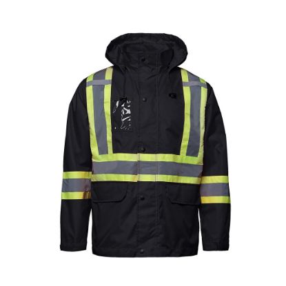 Picture of L01205 - STORM - Full Length HI-VIZ Raincoat with Detachable Hood