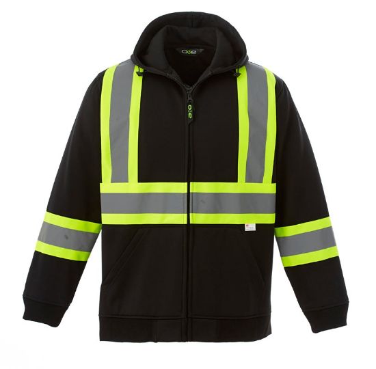 Picture of CX2 Workwear - Freedom - Hi-Viz Full Zip Polyester Fleece Hoodie