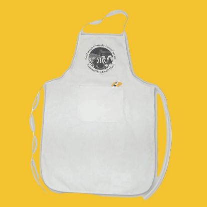 Picture of L08475 - Aprons - DISCO - Polyester One Pocket Bib Apron White