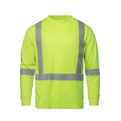 Picture of S05982 - VOLT - Long Sleeve Hi-VIS T-Shirt with Segmented Stripes