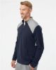 Picture of A532 - Men's Textured Mixed Media Quarter-Zip Pullover
