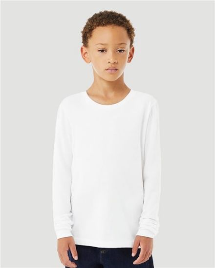 Picture of 3501YCVC - Youth Heather CVC Long Sleeve Tee