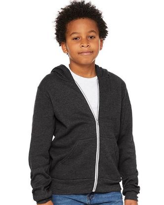 Picture of 3739Y - Youth Sponge Fleece Full-Zip Hoodie Sweatshirt