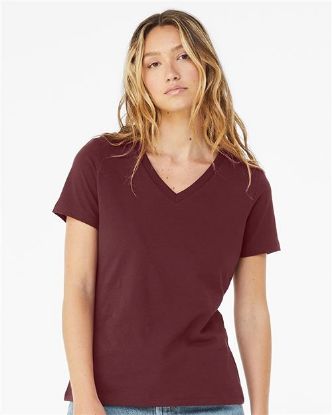 Picture of 6405 - Women’s Relaxed Jersey V-Neck Tee