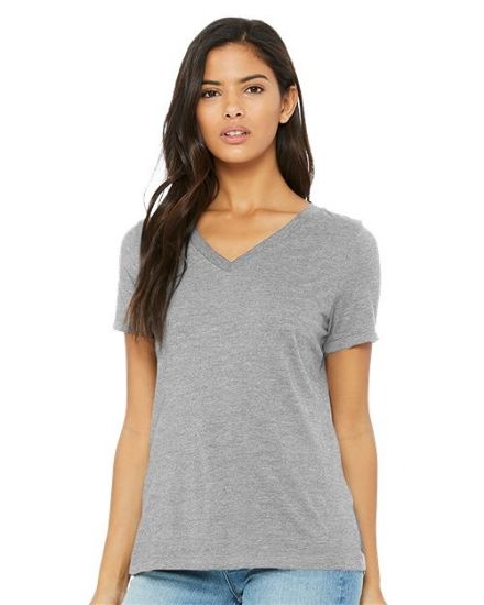 Picture of 6405CVC - Women's Relaxed Heather CVC V-Neck Tee