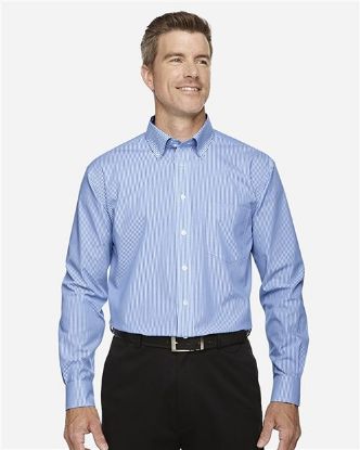 Picture of D645 - Men's Crown Collection® Banker Stripe Woven Dress Shirt