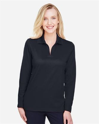 Picture of DG20LW - Women's CrownLux Performance® Plaited Long Sleeve Polo