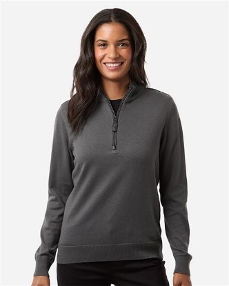 Picture of DG446W - Women's New Classics Quarter-Zip Sweater